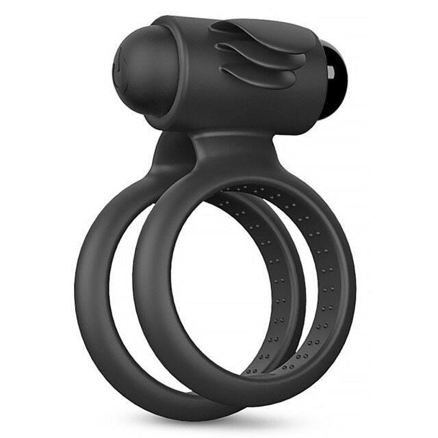 Double Ring Cock Ring Bullet Vibrating Cockring